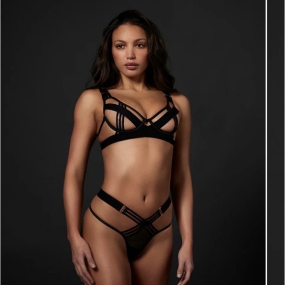 New! Bluebella Sutton strappy cage bra black banded 10491 - Picture 9 of 16